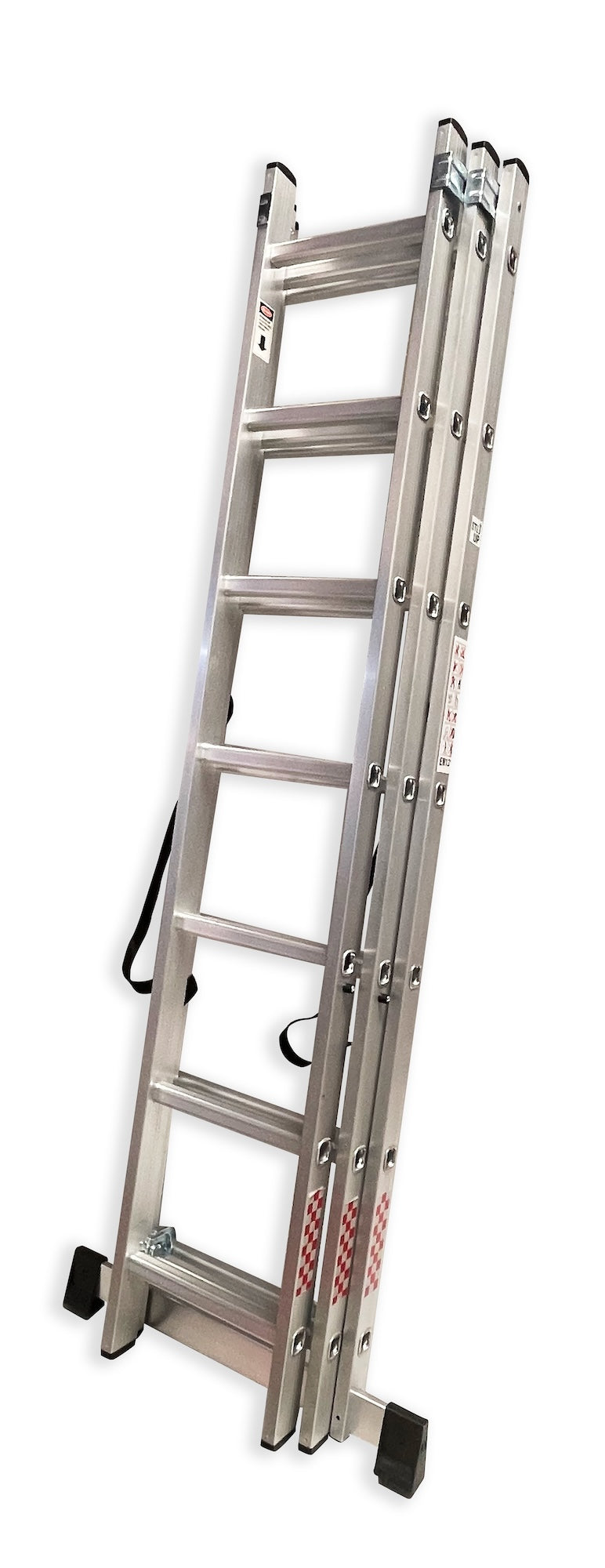 Escalera Convertible Tipo Tijera Extension 21 Peldaños 4.25m Gris