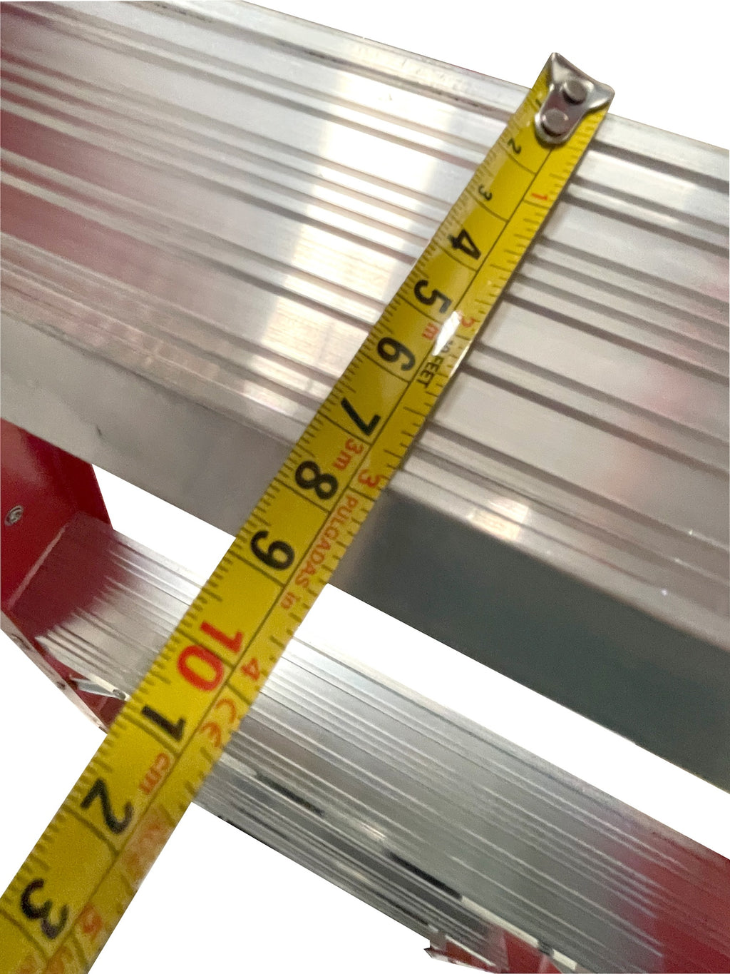 Escalera Tijera Dieléctrica doble Fibra de Vidrio Roja Gorila Escalones Jumbo